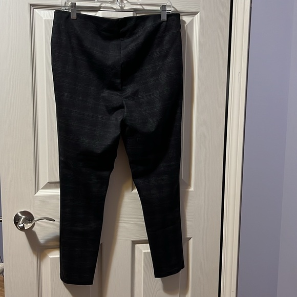 Women's Dress Pant Leggings Plaid Burgundy/Grey/Black Jules & Leopold Elastic Lg - Picture 2 of 4